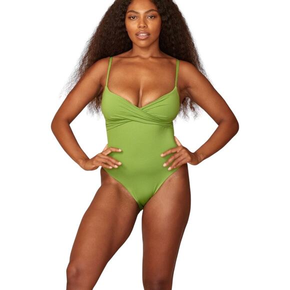 Monday Swimwear Other - Monday Swimwear Bordeaux One Piece Swimsuit Medium Cypress Green Tie Back